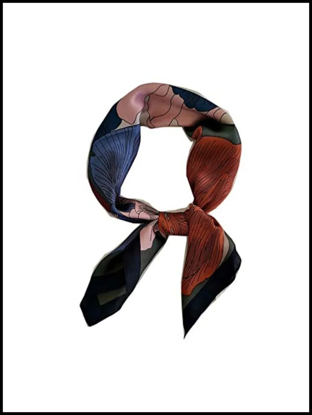 Medium Square Satin Scarf for Women - 27.5x27.5 inches